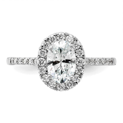 True Origin Lab Grown Diamond VS+ F+ Semi-Mount Oval Halo Engagement Ring