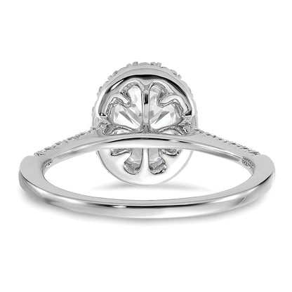 True Origin Lab Grown Diamond VS+ F+ Semi-Mount Oval Halo Engagement Ring