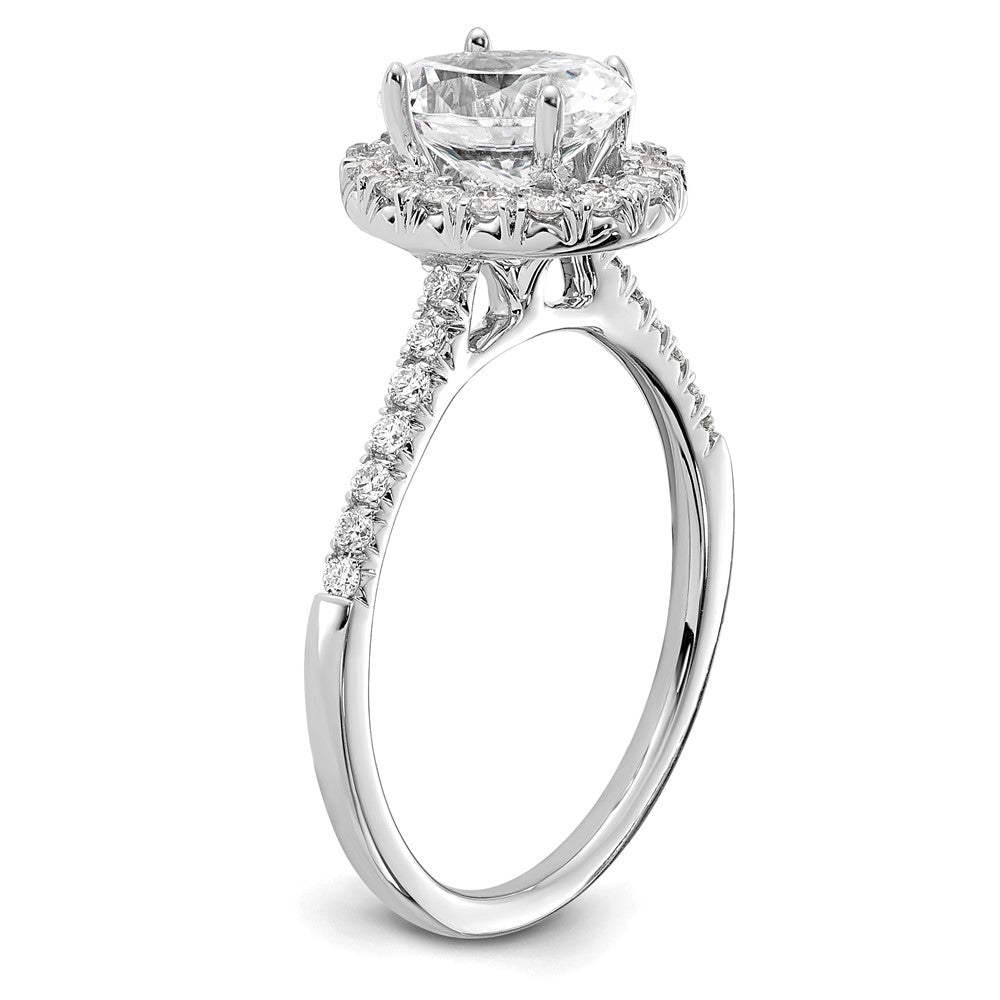 True Origin Lab Grown Diamond VS+ F+ Semi-Mount Oval Halo Engagement Ring