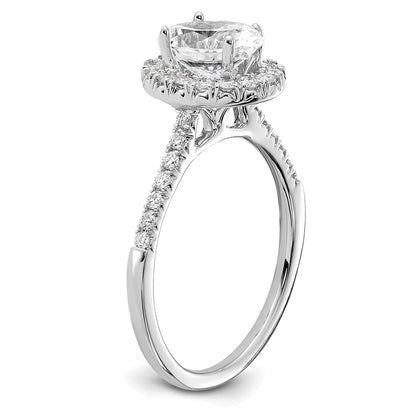 True Origin Lab Grown Diamond VS+ F+ Semi-Mount Oval Halo Engagement Ring