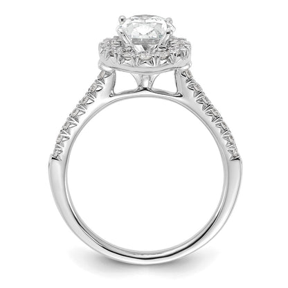 True Origin Lab Grown Diamond VS+ F+ Semi-Mount Oval Halo Engagement Ring