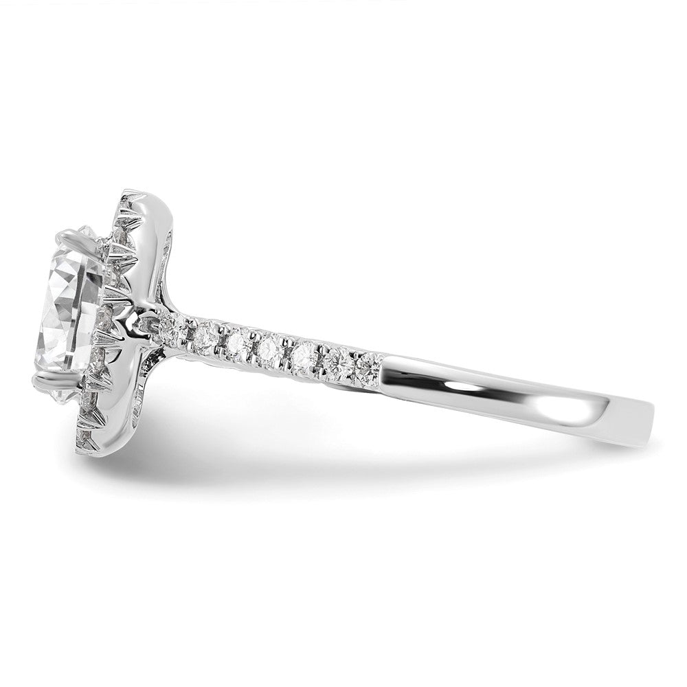 True Origin Lab Grown Diamond VS+ F+ Semi-Mount Oval Halo Engagement Ring