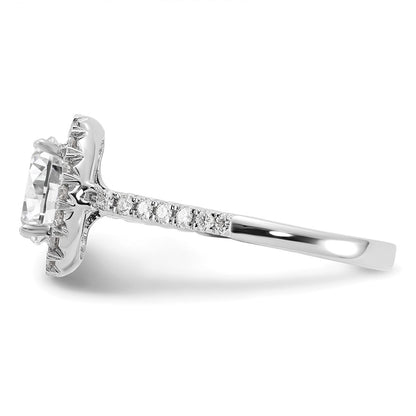 True Origin Lab Grown Diamond VS+ F+ Semi-Mount Oval Halo Engagement Ring