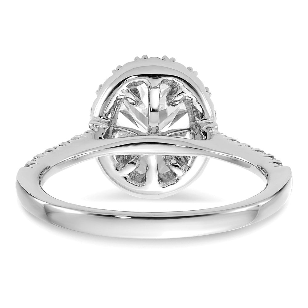 True Origin Lab Grown Diamond VS+ F+ Semi-Mount Oval Halo Engagement Ring