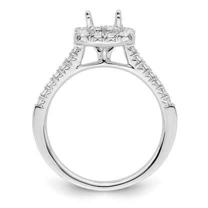 True Origin Lab Grown Diamond VS+ F+ Semi-Mount Cushion Halo Engagement Ring