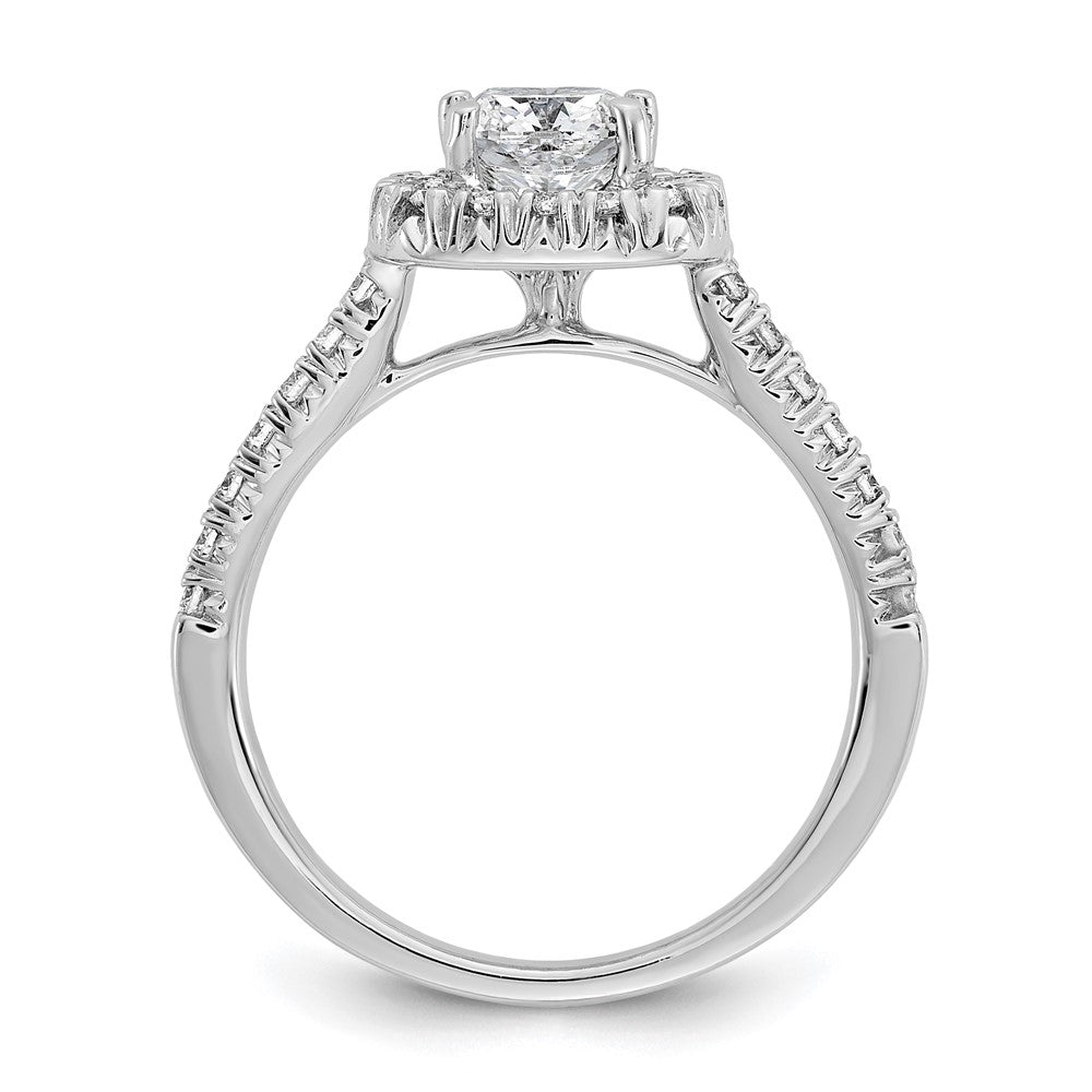 True Origin Lab Grown Diamond VS+ F+ Semi-Mount Cushion Halo Engagement Ring