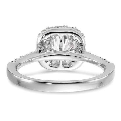 True Origin Lab Grown Diamond VS+ F+ Semi-Mount Cushion Halo Engagement Ring