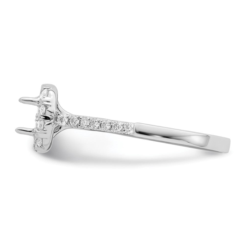 True Origin Lab Grown Diamond VS+ F+ Semi-Mount Asscher Halo Engagement Ring