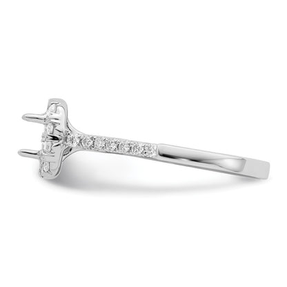 True Origin Lab Grown Diamond VS+ F+ Semi-Mount Asscher Halo Engagement Ring
