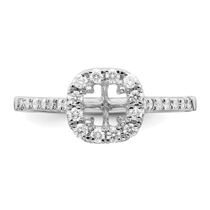 True Origin Lab Grown Diamond VS+ F+ Semi-Mount Asscher Halo Engagement Ring