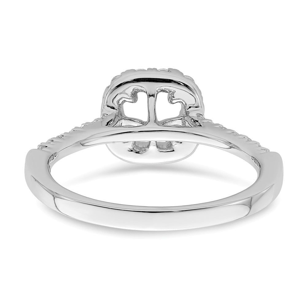 True Origin Lab Grown Diamond VS+ F+ Semi-Mount Asscher Halo Engagement Ring