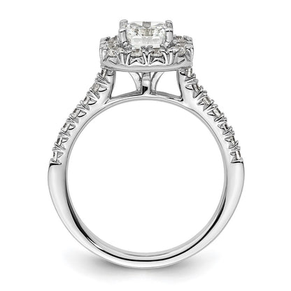 True Origin Lab Grown Diamond VS+ F+ Semi-Mount Asscher Halo Engagement Ring