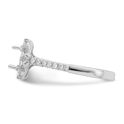 True Origin Lab Grown Diamond VS+ F+ Semi-Mount Asscher Halo Engagement Ring