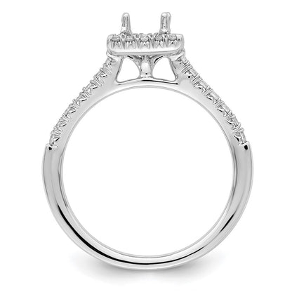True Origin Lab Grown Diamond VS+ F+ Semi-Mount Princess Halo Engagement Ring