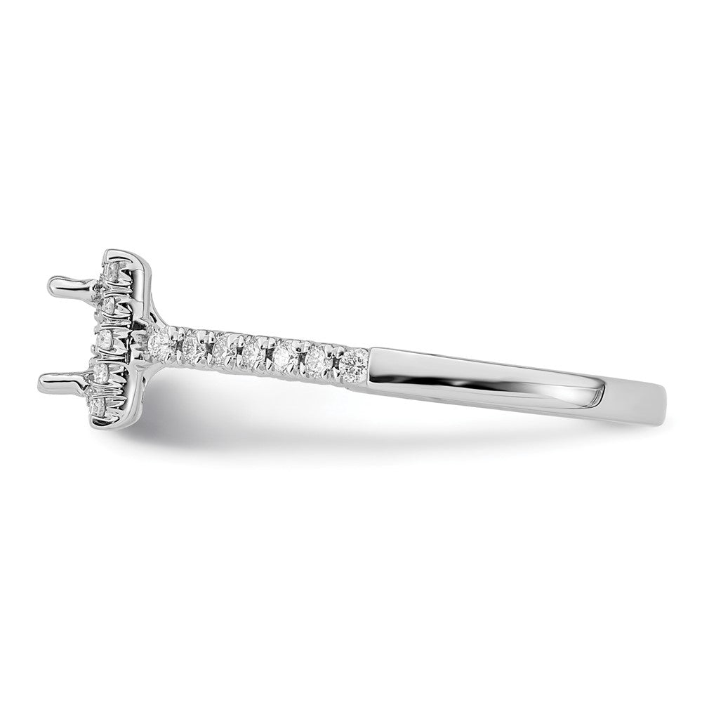 True Origin Lab Grown Diamond VS+ F+ Semi-Mount Princess Halo Engagement Ring