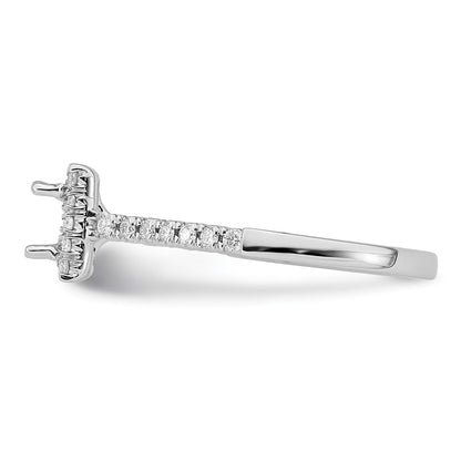 True Origin Lab Grown Diamond VS+ F+ Semi-Mount Princess Halo Engagement Ring