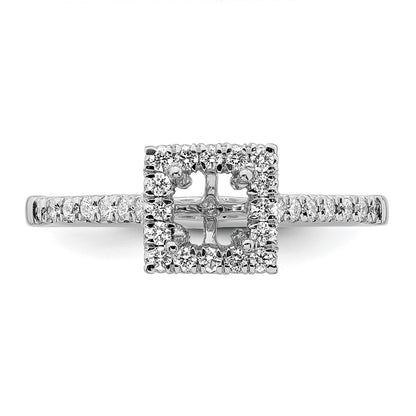 True Origin Lab Grown Diamond VS+ F+ Semi-Mount Princess Halo Engagement Ring