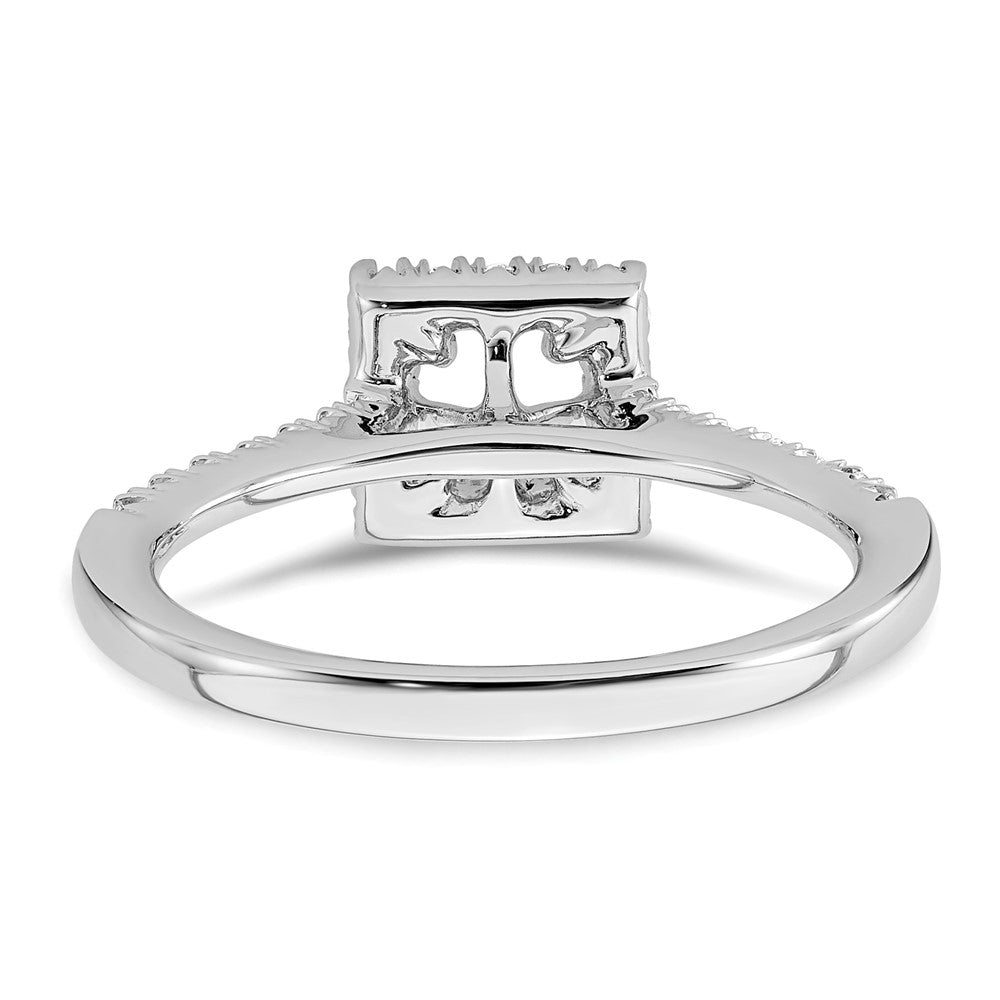 True Origin Lab Grown Diamond VS+ F+ Semi-Mount Princess Halo Engagement Ring