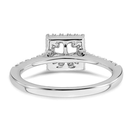 True Origin Lab Grown Diamond VS+ F+ Semi-Mount Princess Halo Engagement Ring