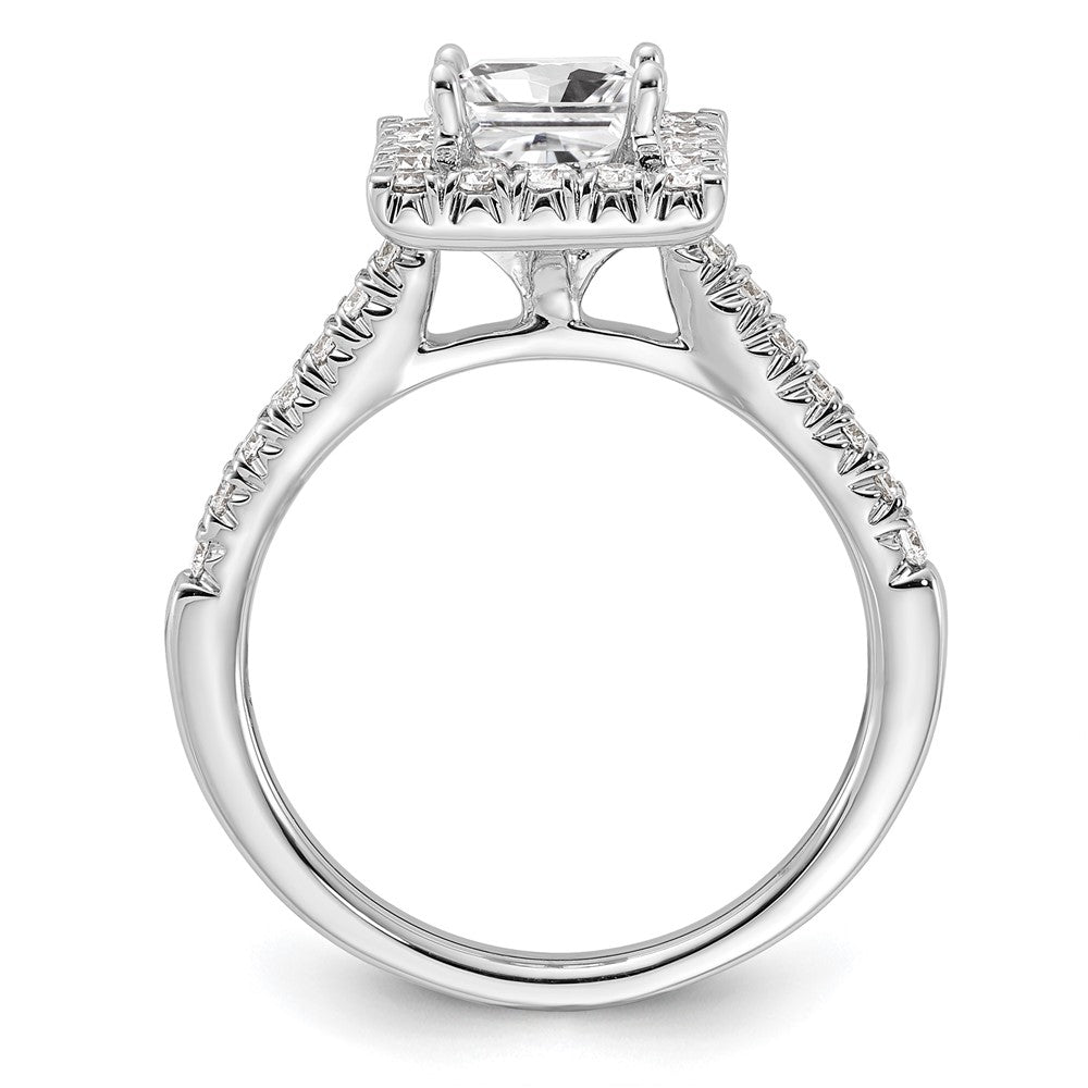 True Origin Lab Grown Diamond VS+ F+ Semi-Mount Princess Halo Engagement Ring
