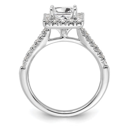 True Origin Lab Grown Diamond VS+ F+ Semi-Mount Princess Halo Engagement Ring