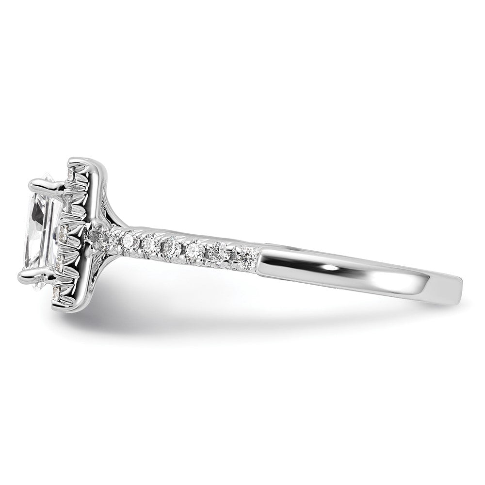 True Origin Lab Grown Diamond VS+ F+ Semi-Mount Princess Halo Engagement Ring