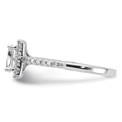 True Origin Lab Grown Diamond VS+ F+ Semi-Mount Princess Halo Engagement Ring