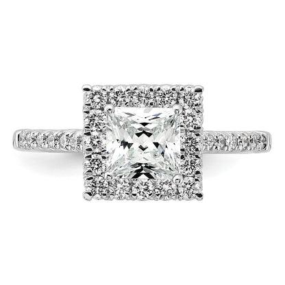 True Origin Lab Grown Diamond VS+ F+ Semi-Mount Princess Halo Engagement Ring