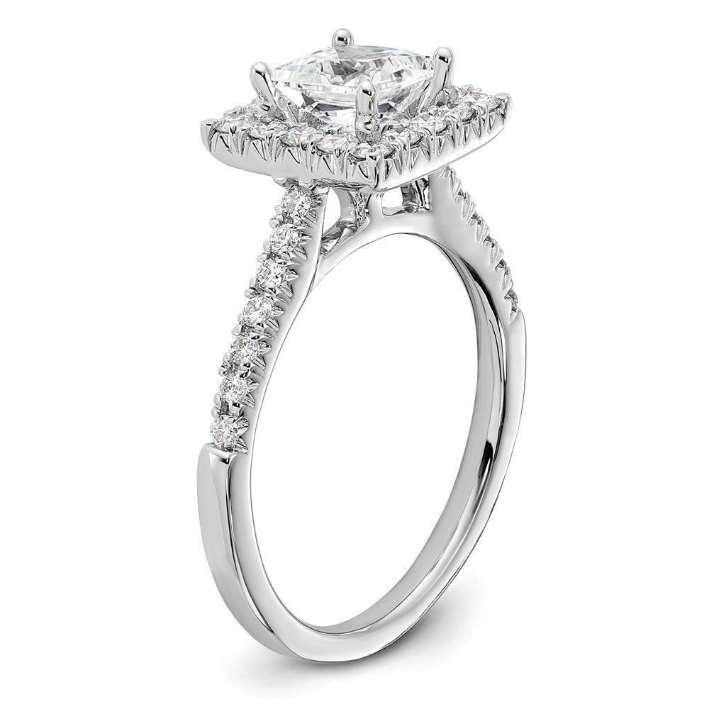 True Origin Lab Grown Diamond VS+ F+ Semi-Mount Princess Halo Engagement Ring