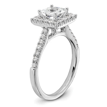 True Origin Lab Grown Diamond VS+ F+ Semi-Mount Princess Halo Engagement Ring