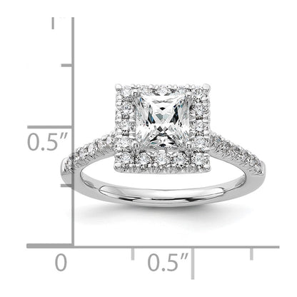 True Origin Lab Grown Diamond VS+ F+ Semi-Mount Princess Halo Engagement Ring