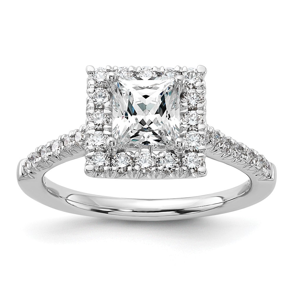 True Origin Lab Grown Diamond VS+ F+ Semi-Mount Princess Halo Engagement Ring