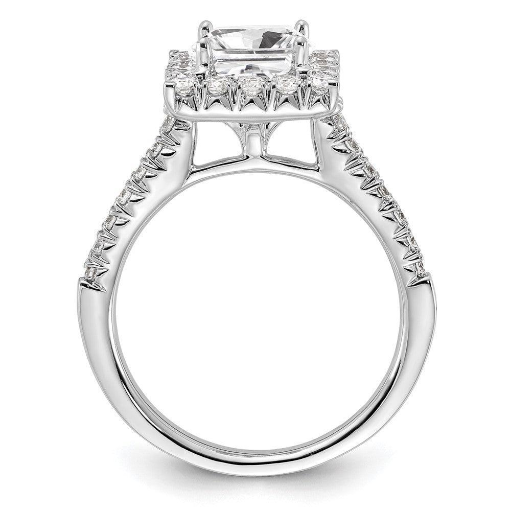 True Origin Lab Grown Diamond VS+ F+ Semi-Mount Princess Halo Engagement Ring