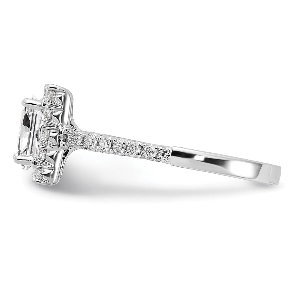 True Origin Lab Grown Diamond VS+ F+ Semi-Mount Princess Halo Engagement Ring