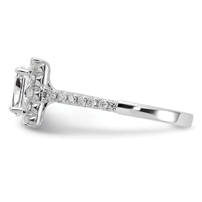 True Origin Lab Grown Diamond VS+ F+ Semi-Mount Princess Halo Engagement Ring