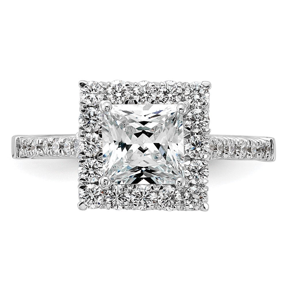 True Origin Lab Grown Diamond VS+ F+ Semi-Mount Princess Halo Engagement Ring