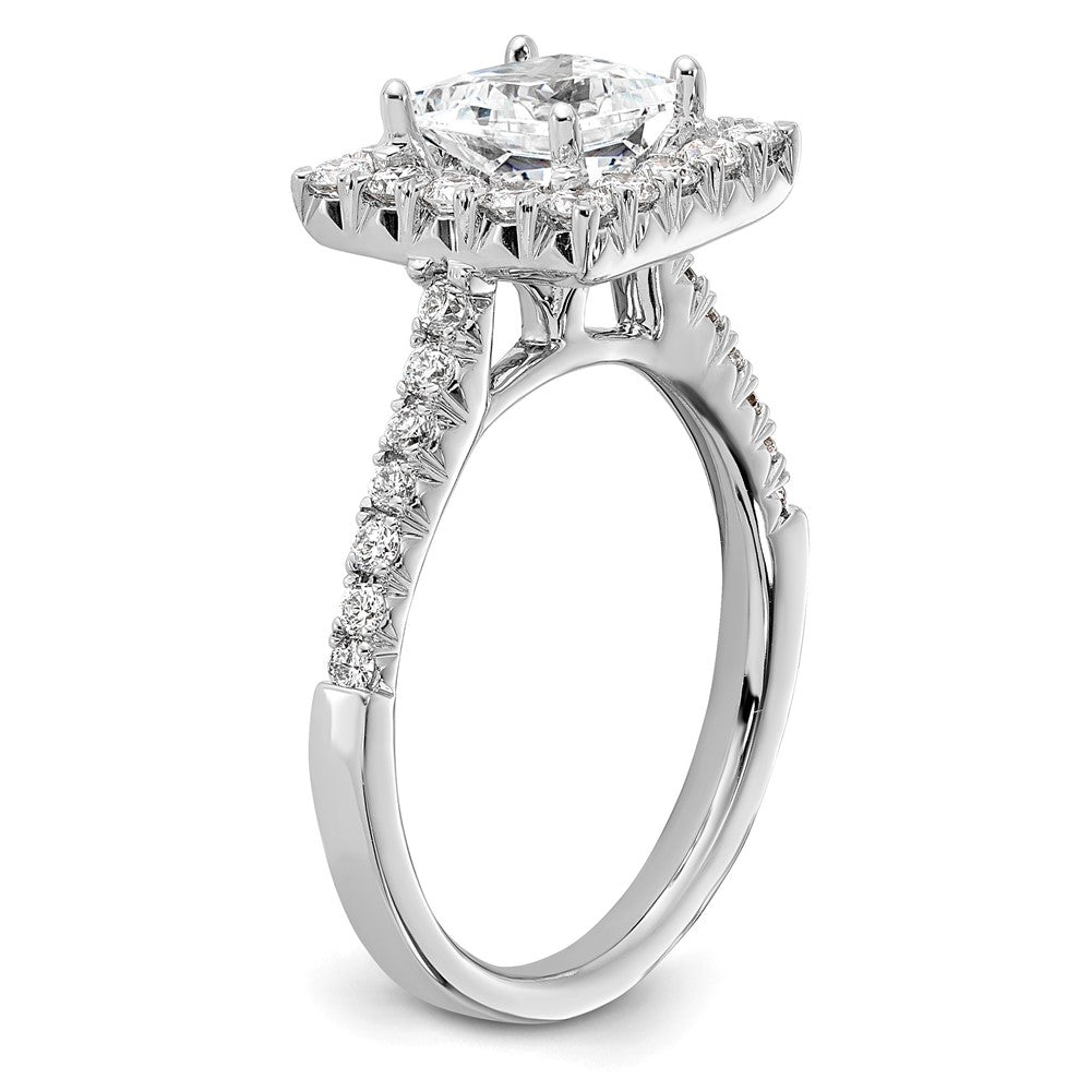 True Origin Lab Grown Diamond VS+ F+ Semi-Mount Princess Halo Engagement Ring