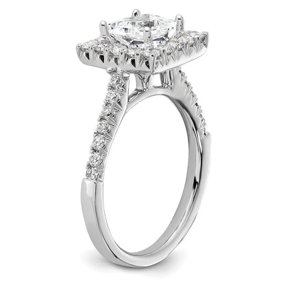 True Origin Lab Grown Diamond VS+ F+ Semi-Mount Princess Halo Engagement Ring