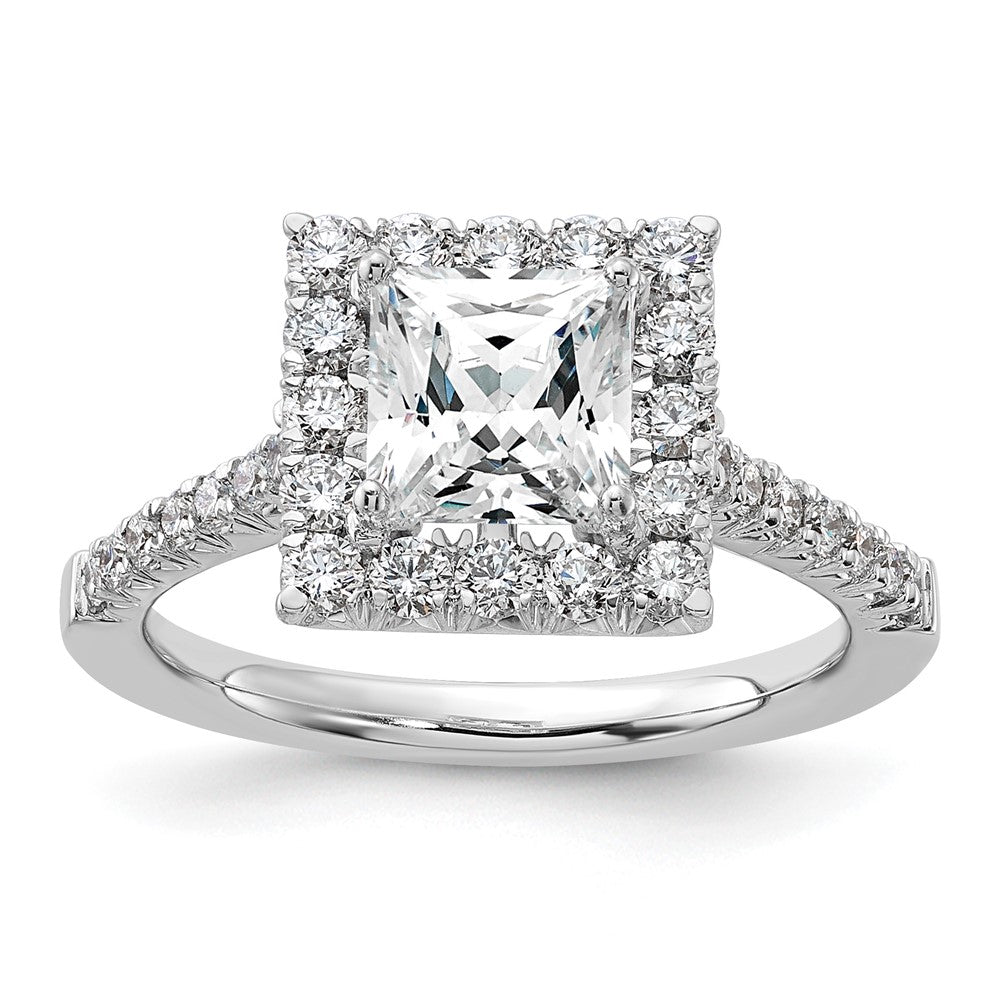True Origin Lab Grown Diamond VS+ F+ Semi-Mount Princess Halo Engagement Ring