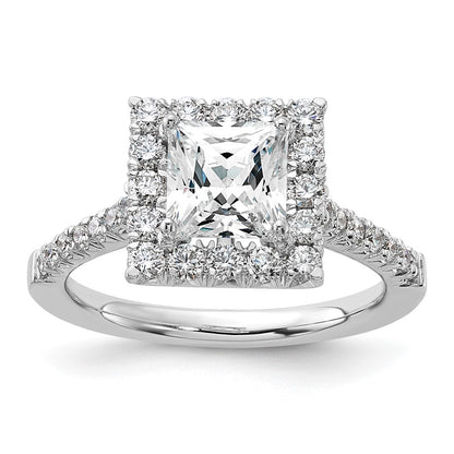True Origin Lab Grown Diamond VS+ F+ Semi-Mount Princess Halo Engagement Ring