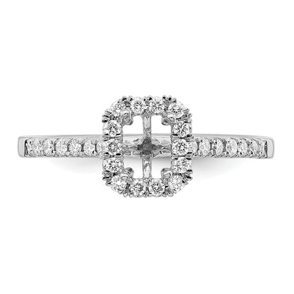 True Origin Lab Grown Diamond VS+ F+ Semi-Mount Emerald Halo Engagement Ring