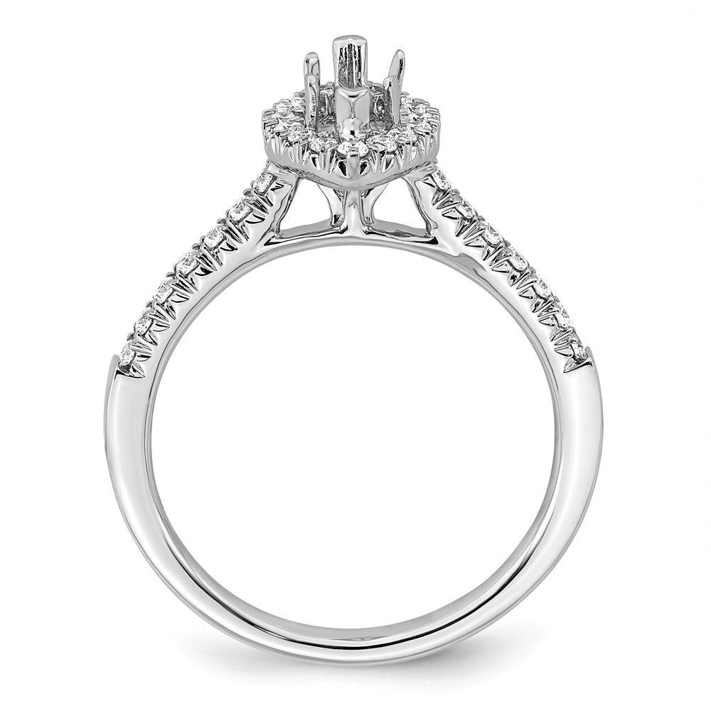 True Origin Lab Grown Diamond VS+ F+ Semi-Mount Marquise Halo Engagement Ring