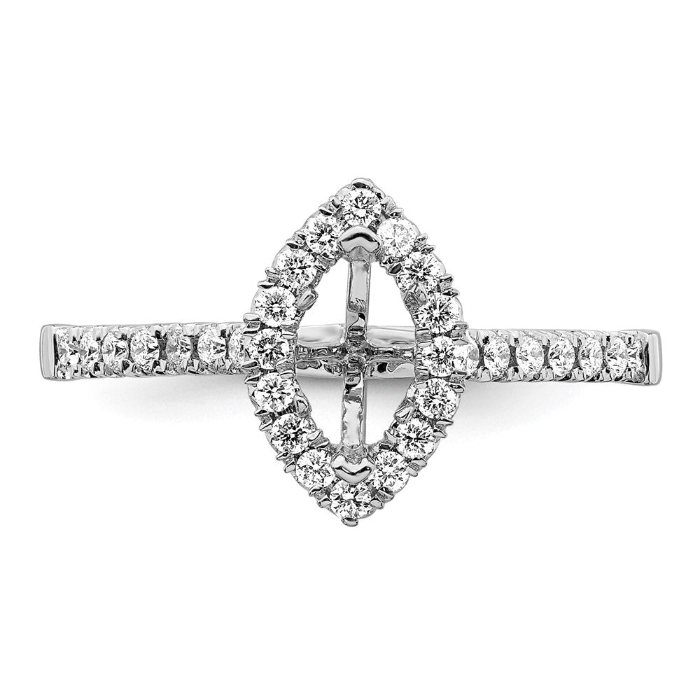 True Origin Lab Grown Diamond VS+ F+ Semi-Mount Marquise Halo Engagement Ring