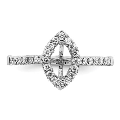 True Origin Lab Grown Diamond VS+ F+ Semi-Mount Marquise Halo Engagement Ring