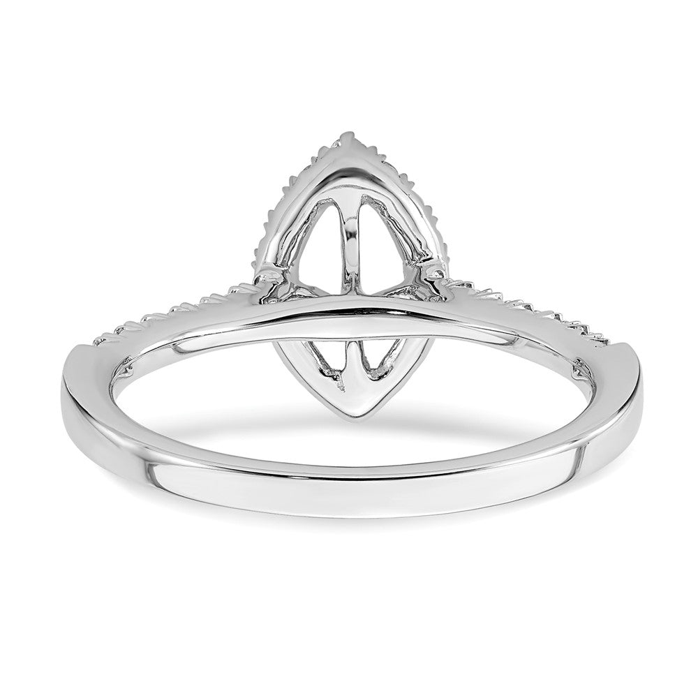 True Origin Lab Grown Diamond VS+ F+ Semi-Mount Marquise Halo Engagement Ring