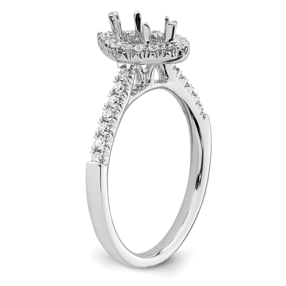 True Origin Lab Grown Diamond VS+ F+ Semi-Mount Marquise Halo Engagement Ring