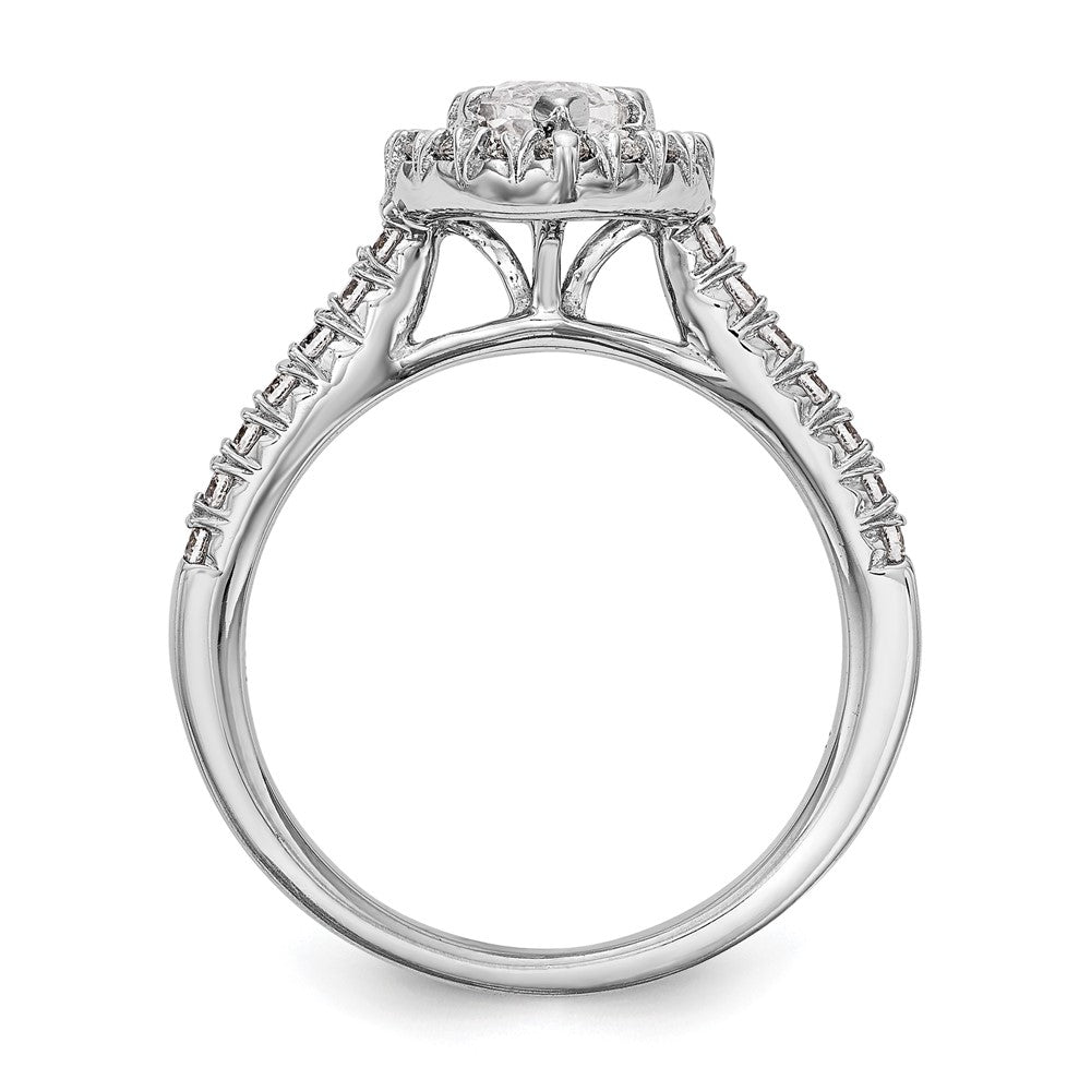 True Origin Lab Grown Diamond VS+ F+ Semi-Mount Marquise Halo Engagement Ring