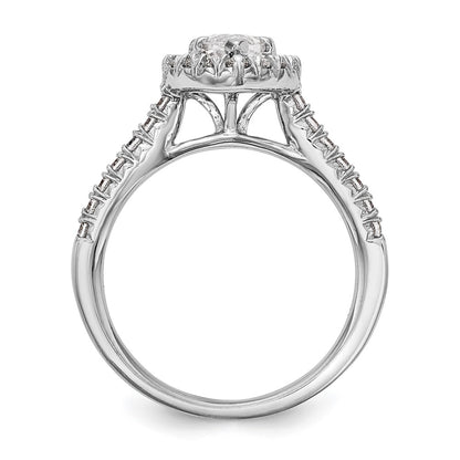 True Origin Lab Grown Diamond VS+ F+ Semi-Mount Marquise Halo Engagement Ring