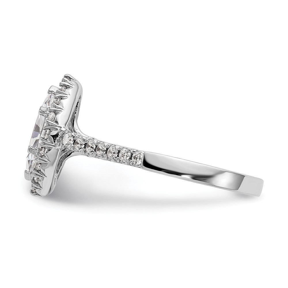 True Origin Lab Grown Diamond VS+ F+ Semi-Mount Marquise Halo Engagement Ring