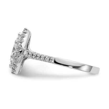 True Origin Lab Grown Diamond VS+ F+ Semi-Mount Marquise Halo Engagement Ring